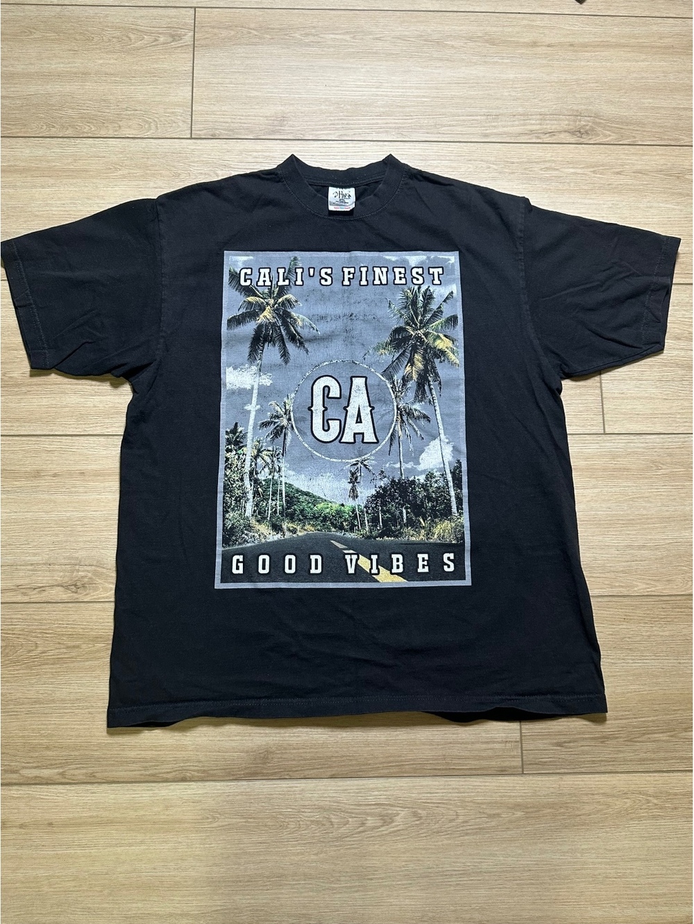 Shaka Wear Black Graphic T-Shirt Cali's Finest Good Vibes Size 2XL
